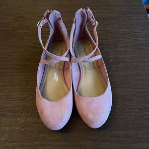 Blush ballerina flats dress shoes
